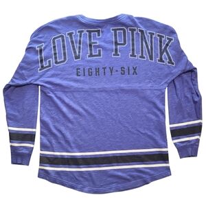 RARE Victoria’s Secret PINK Oversized Campus Crew Spirit Jersey Medium 2013